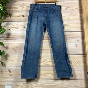 Levis 569 Loose Straight Jeans Mens 36x34 Blue Denim Relaxed Fit 100% Cotton
